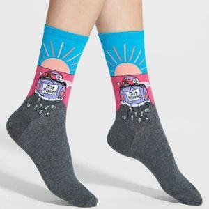 Hot Sox Just Married Bride Wedding Trouser Crew Socks - Shoe Size 4-10.5 21162